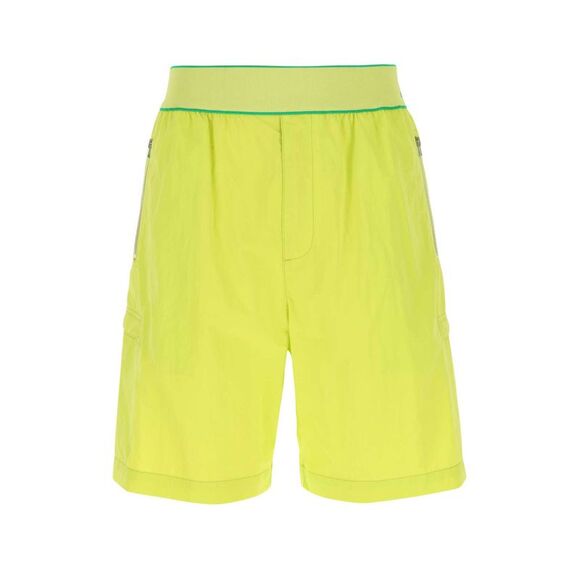 Bottega Veneta Men Acid Green Nylon Bermuda Shorts